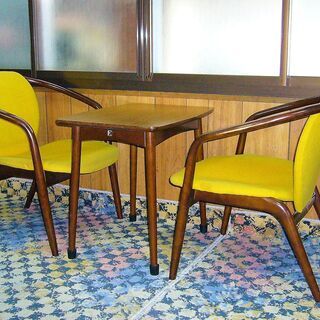 ▲激レアビンテージ50年物 昭和レトロ 1970年代のテーブル、イス 3点セット オリジナル状態良し‼▲