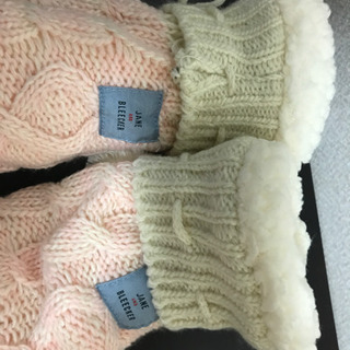 新品未使用　ピンク　レディース　ニット靴下 の画像
