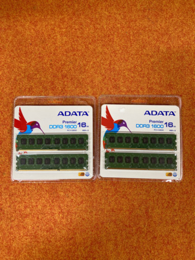 ★中古/ADATA DDR3-1600 8GB×4 中古 デスクトップ用PCメモリ Team DDR3-1600 4GB×2枚 8GB