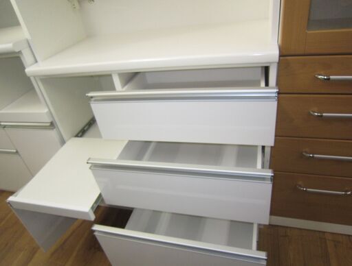 R230 高級松田家具 食器棚・レンジボード、キッチボード 幅98cm 美品