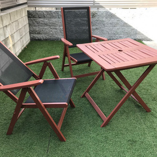 屋外用テーブルセット3点