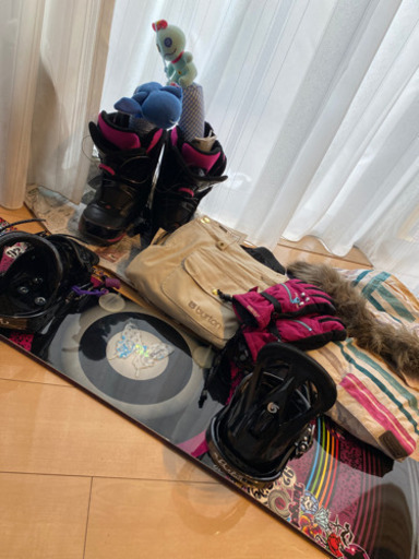 スノーボード一式　レディース　スキーウエア　カバーなし