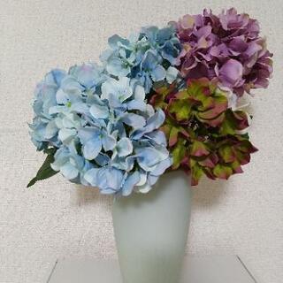 アーティフィシャルフラワー アジサイ 花瓶セット