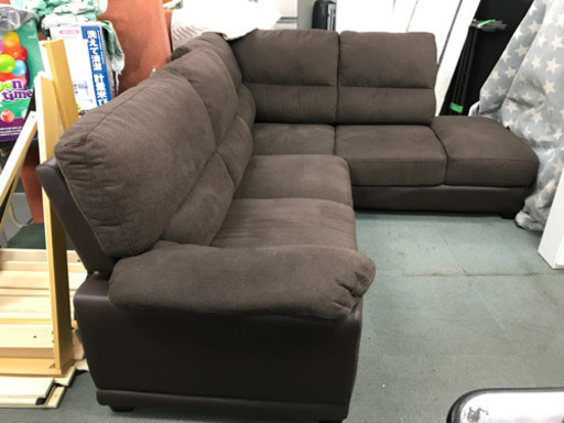 【11/29確約済み】【座り心地抜群‼️】ソファー 茶 ブラウン L字型ソファー