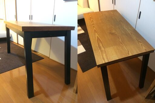 無垢材天板テーブル　幅125cm