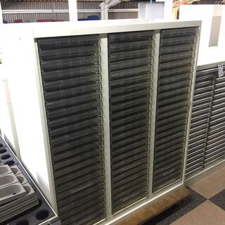 中古　A4レターケース　　浅型3列24段　クリアケース クリアト...