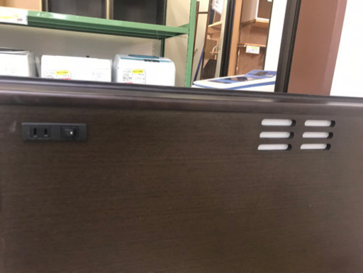 【リサイクルサービス八光　田上店　配達・設置OK】ダークブラウン　　収納&照明付き　シングルベッド　