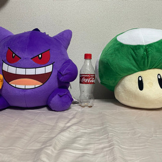 ゲンガー＆1upキノコのぬいぐるみ（ポケモン、マリオ）