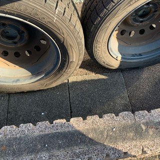 『受け渡し交渉中』日産キューブ　スタッドレスタイヤ　鉄ホイールの画像