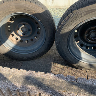 『受け渡し交渉中』日産キューブ　スタッドレスタイヤ　鉄ホイールの画像