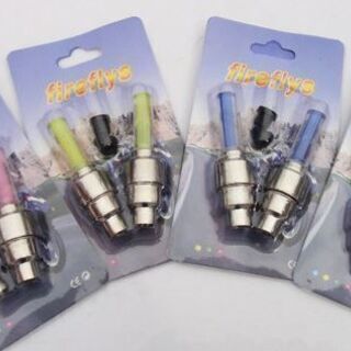 自転車バルブライト ブルー ２個入 安全走行 お子様に 大人に 目立つ 安心 新品 未使用の画像