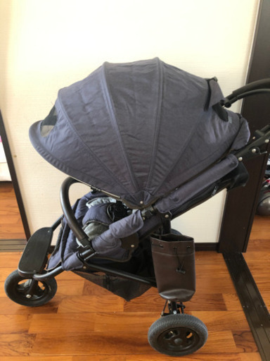 使用頻度少ない　エアバギー　人気のデニムモデル　ベビーカー　オプション付き　Air Buggy