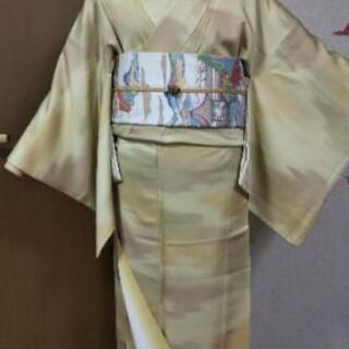 👘★ 正絹 色無地  抽象 霞グラデーション ★ セレモニーにの画像