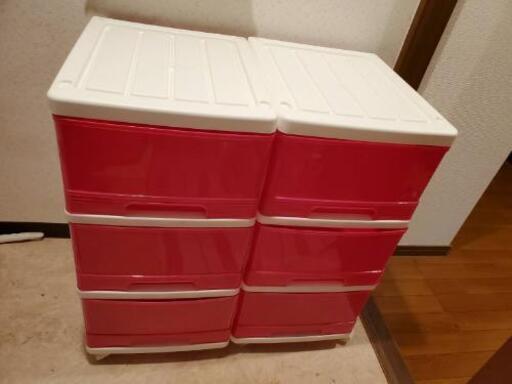 ﾋﾟﾝｸ　三段ｶﾗｰBOX　2set