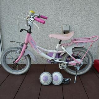 ※受渡予定有り　幼児自転車　14インチ　補助輪あり　女の子の画像