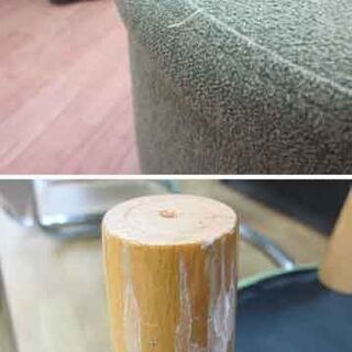 木脚スツール 直径38cm ニトリ ミーノ丸型 グリーン 椅子 いす イス 腰掛け オットマン ☆ PayPay(ペイペイ)決済可能 ☆ 札幌市 清田区 平岡の画像