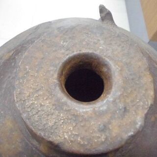 和風 アンティーク 醤油壺 壺 容器 直径36x高さ44cm ガーデニング インテリア 苫小牧西店の画像