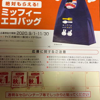 フジパン　ミッフィーエコバッグ応募券