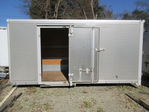 ♪八街AA79♪物置♪コンテナ♪スライドドア♪鍵付♪内装綺麗♪高さ有♪♪アルミ箱♪