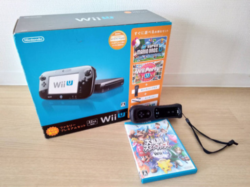 【お取引決定しました】wiiuファミリープレミアムセットスーパーマリオブラザーズ内蔵＋コントローラ＋スマブラ