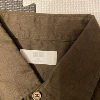 【未使用】UNIQLOシャツ（茶色、麻100%）