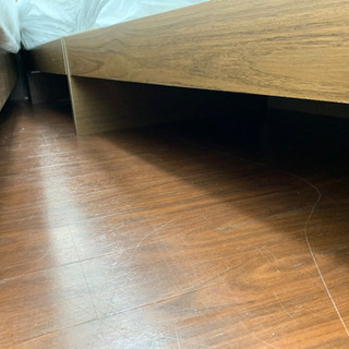 クイーンサイズベッド　ダークブラウン　【トレファク所沢店】の画像