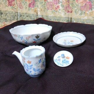 有田焼/醤油差し/西山/漬物皿/取皿セット新品の画像