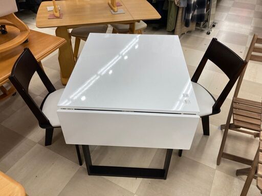 ニトリ 片バタ式ダイニング3点セット ピア