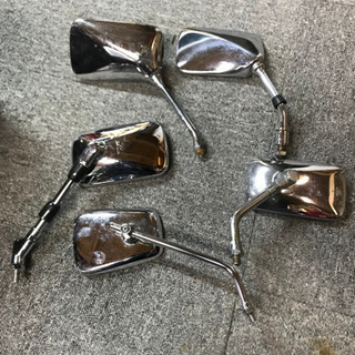 バイクミラー 5本まとめ売り メッキミラーの画像