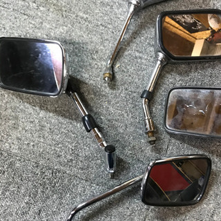 バイクミラー 5本まとめ売り メッキミラーの画像