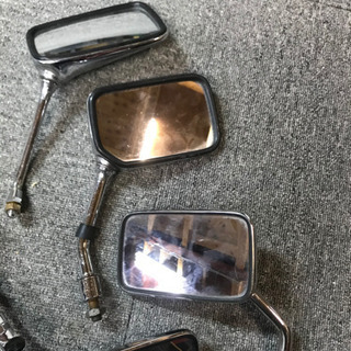 バイクミラー 5本まとめ売り メッキミラーの画像