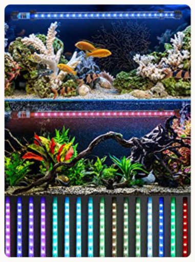 ご購入者様決定[未使用]水槽LEDライト イルミネーション熱帯魚16色長寿命アクアリウムライト