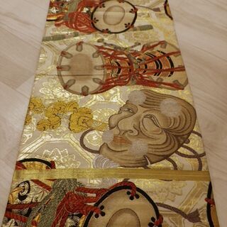 私のコレクション　能面　鼓　丸帯　珍品　コレクション向け　骨董品
