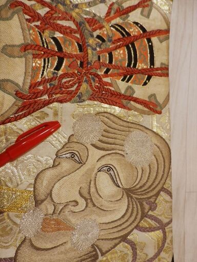 私のコレクション　能面　鼓　丸帯　珍品　コレクション向け　骨董品