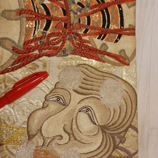 私のコレクション　能面　鼓　丸帯　珍品　コレクション向け　骨董品の画像