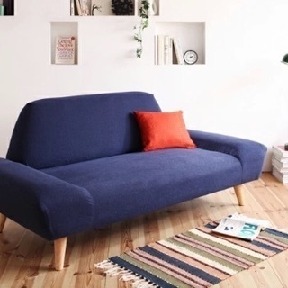 ORGA ソファ ネイビー 布カバー洗濯可 寝っ転がれる形