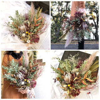 ウェディングブーケ、ブートニアセットの画像