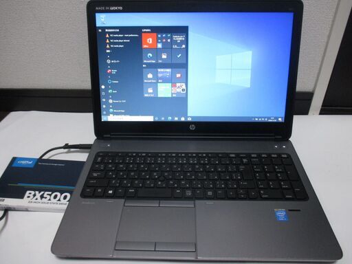 【美品爆速】HP Pro650G ／新品ＳＳＤ２４０ＧＢ／Corei7-4600／ノートパソコン　Win10　 中古動作品