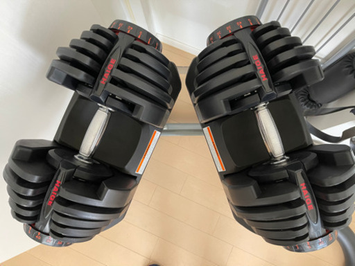 可変式ダンベル40キロx2個+専用台