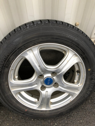 185/65R15 ヨコハマ アイスガード プラス　アルミホイール 付き　バリ山 4穴　100ピッチ　6J 