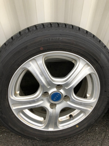 185/65R15 ヨコハマ アイスガード プラス　アルミホイール 付き　バリ山 4穴　100ピッチ　6J 