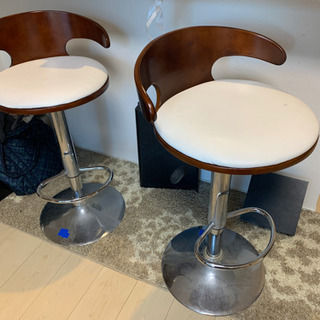 【0円】カウンターチェア　2脚セット
