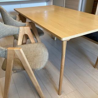 ダイニングテーブル チェア ベンチ セット 北欧の画像