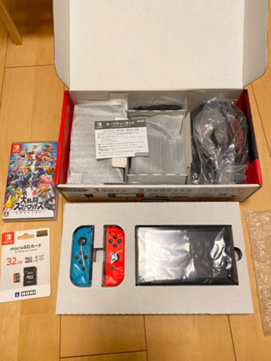 switch新型美品、ソフト、SDカード付き