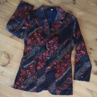 レディース レトロ 花柄 ジャケット アウター