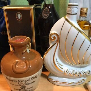 酒8本セット ナポレオン カミュ コニャック スコッチ ウイスキー 80年代物 陶器ボトルの画像