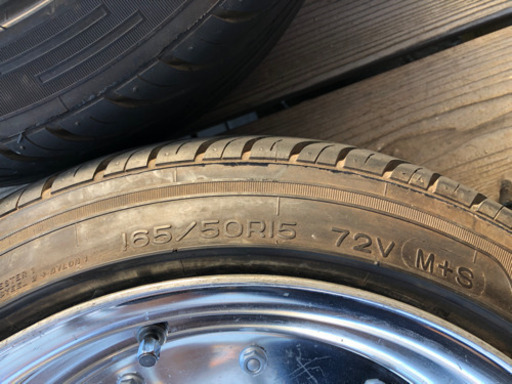 レア SSR スピードスター マーク1　15インチ 6.5JJ オフセット±0 タイヤ：ナンカン 165/50R15 シーマリンの軽トレーラーに使用