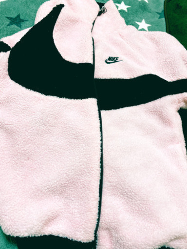 早い者勝ち NIKEボアジャケット ビッグスウォッシュ ピンク Sサイズ 人気激安
