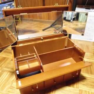 レトロな小型三面鏡　中古（美品）の画像