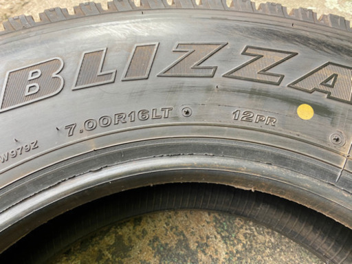 7.00R16LT 12PR 2019年製スタッドレスタイヤ ブリジストン9分山